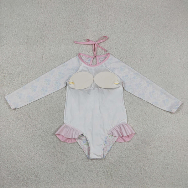 S0655 RTS baby girl clothes flower girl summer swimsuit beach wear