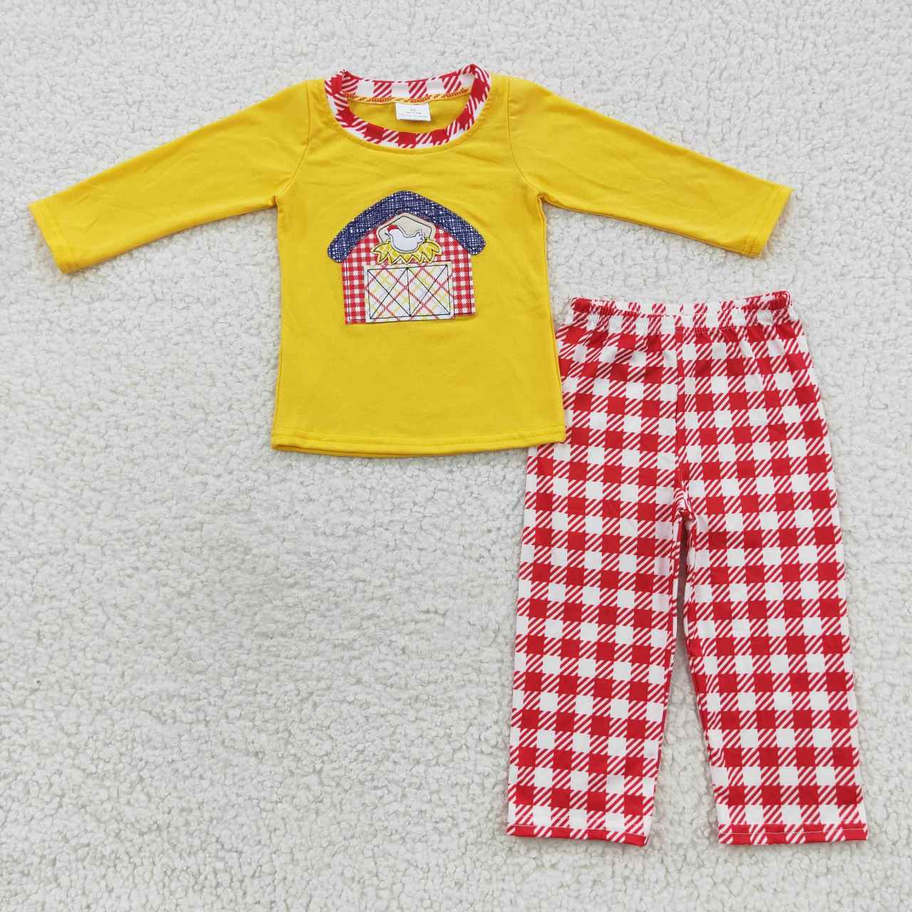 BLP0198 toddler boy clothes farm embroidery boy winter outfit-promotion 2024.12.14 $5.5