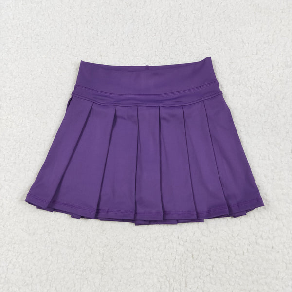 GLK0086 RTS girls clothes purple girl yoga shots skirt atheletic clothes