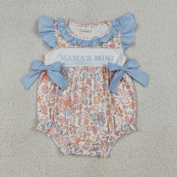 SR3973 RTS baby girl clothes mama's mini print toddler girl summer  bubble