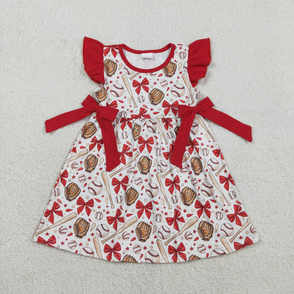 GSD3455 RTS toddler clothes baseball girl summer dress