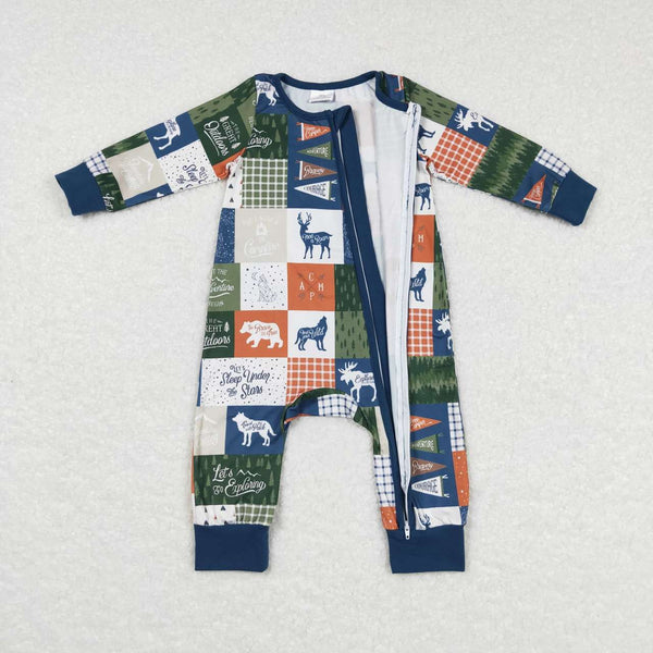 LR0719 baby boy clothes deer cow  boy winter romper