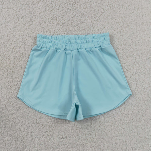 SS0898 RTS baby girl clothes blue girl yoga summer shorts sports clothes
