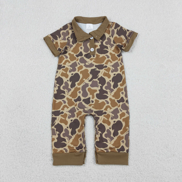 SR3638 RTS baby boy clothes camo boy hunting clothes camo romper
