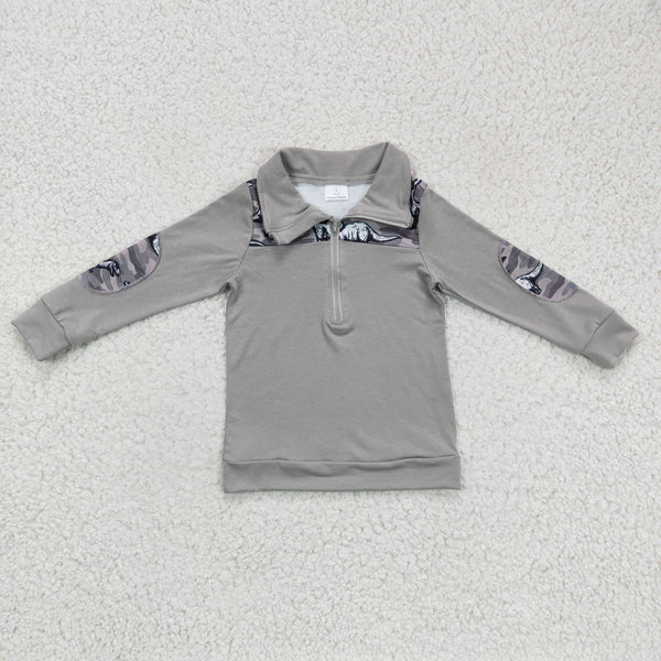 BT0106 baby boy clothes grey zipper winter shirt-promotion 2024.12.14 $5.5