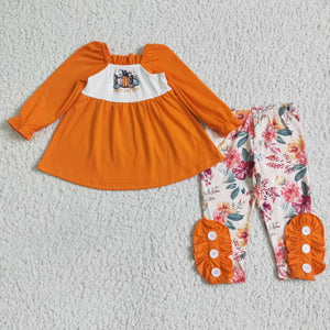 GLP0024 girl halloween pumpkin outfits-promotion 2024.8.10 $5.5