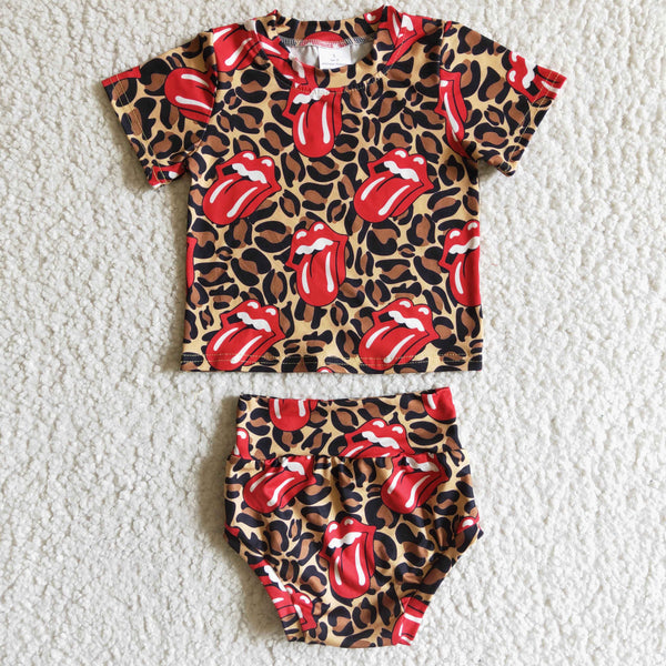 GBO0016 kids clothing summer leopard short sleeve bummies set headwears-promotion 2024.7.6 $5.5