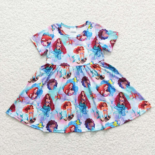 GSD0479 kids clothes girls girl mermaid dress