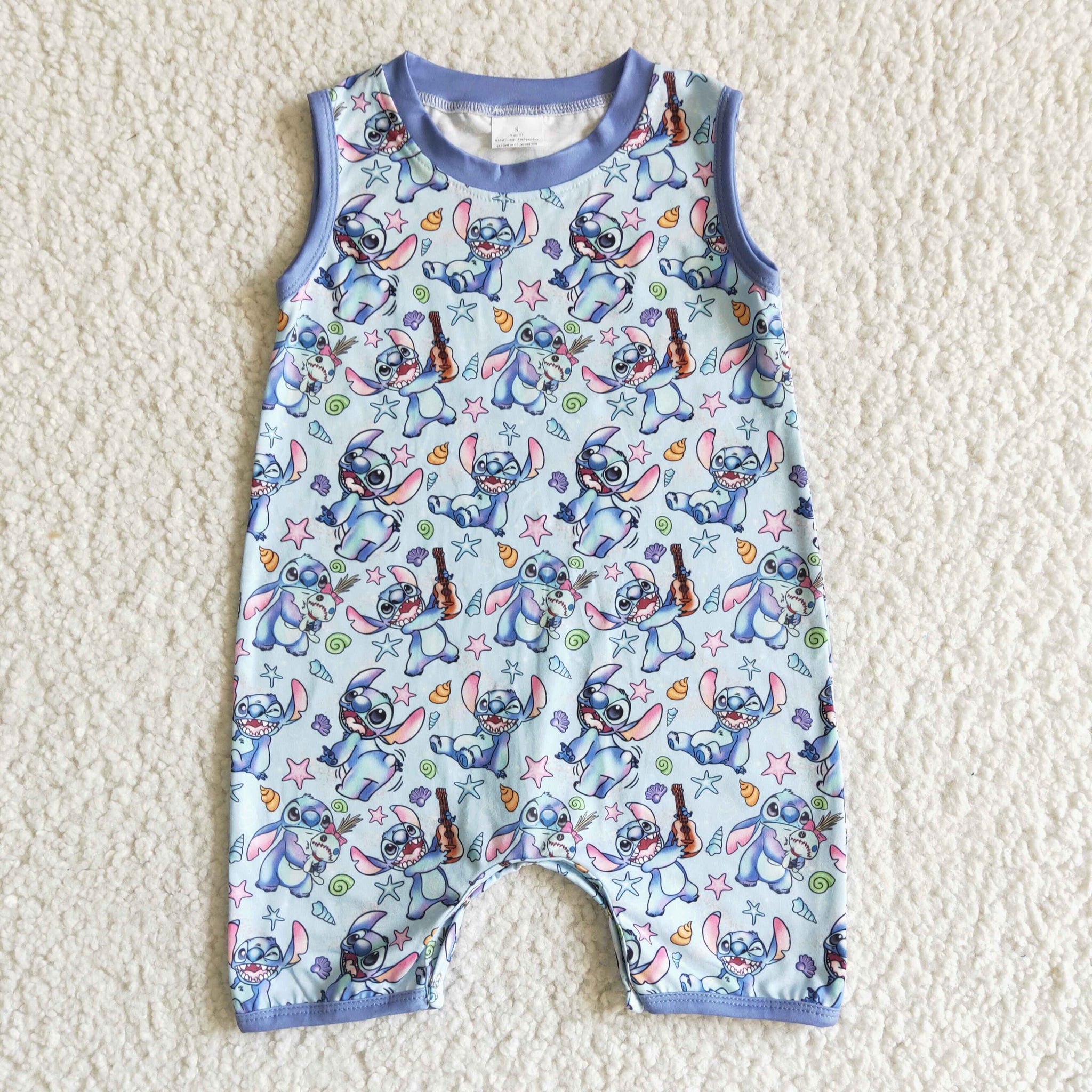 SR0009 boy clothing summer cartoon sleeveless romper set--promotion 2025.2.22 $5.5