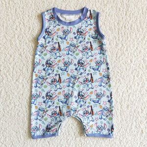 SR0009 boy clothing summer cartoon sleeveless romper set--promotion 2025.2.22 $5.5