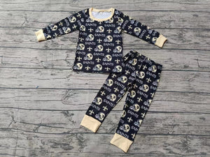 Custom order MOQ:3pcs each design baby boy clothes state boy pajamas set 2