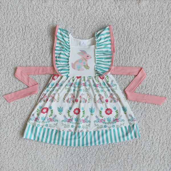 D7-2 baby girl clothes easter dress cute bunny flower girl dresses-promotion 2024.1.27