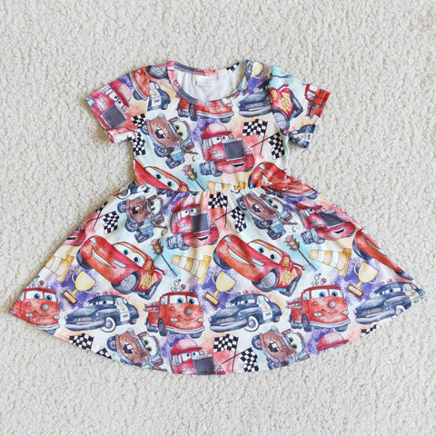 D3-2 RTS girl summer short sleeve cartoon dress-promotion 2023.12.23