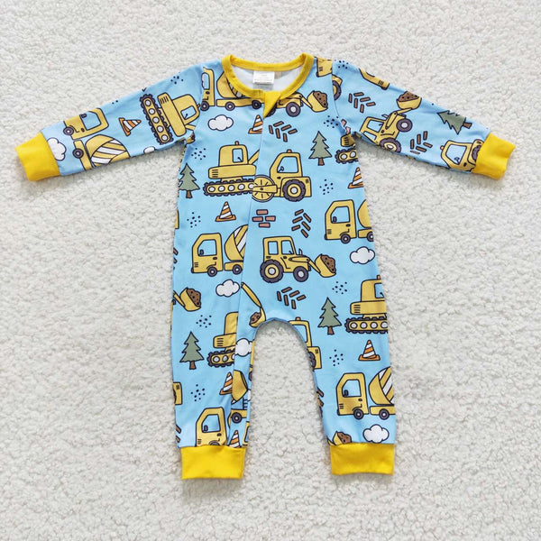 LR0492 baby clothes zipper winter romper