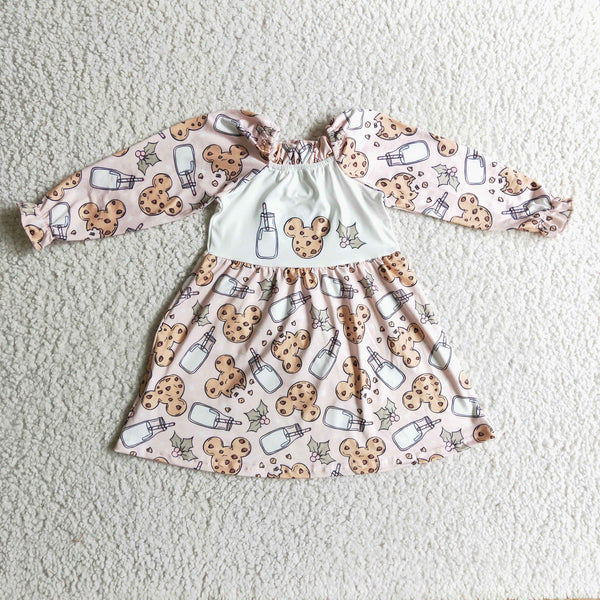 GLD0129 baby girl clothes milk christmas dress -promotion 2024.9.7 $5.5