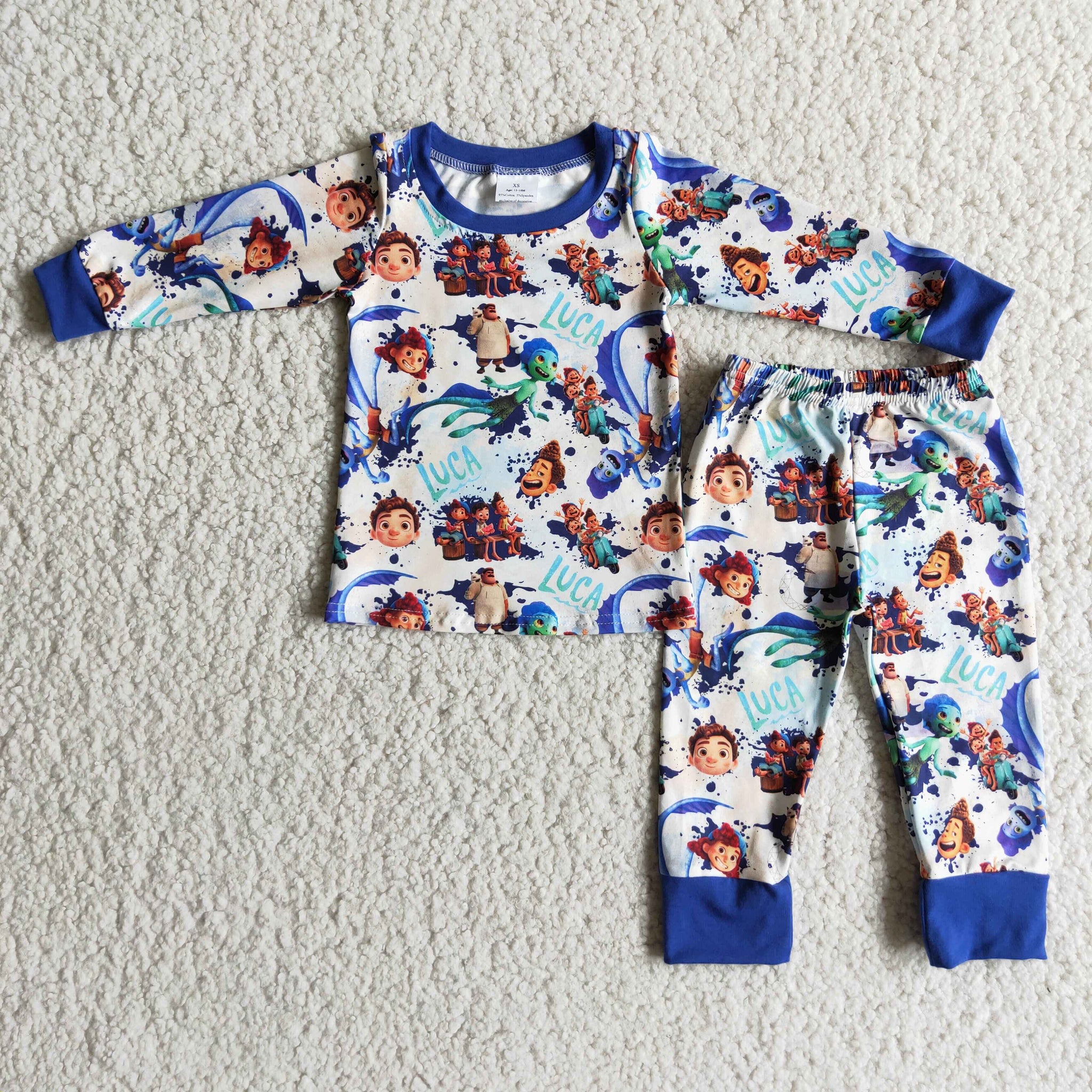 6 C7-25 boy blue winter cartoon long sleeve set-promotion 2024.9.14 $2.99