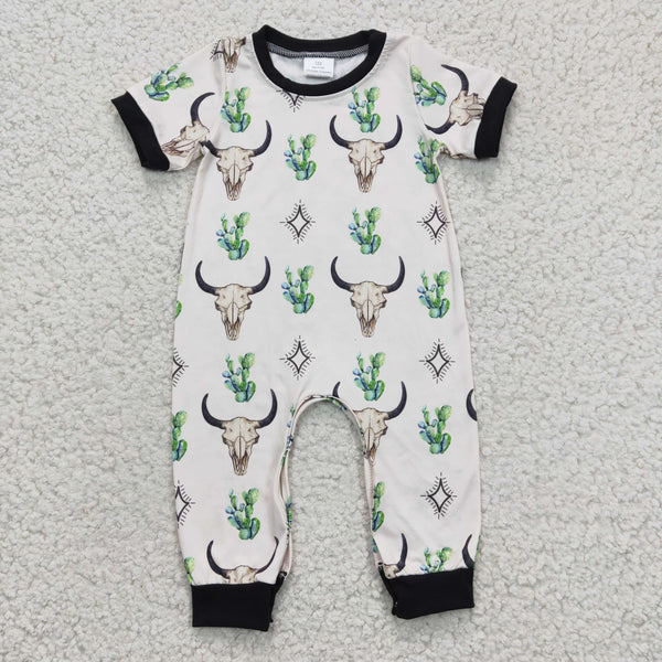 SR0144 kids clothes boys cow summer romper