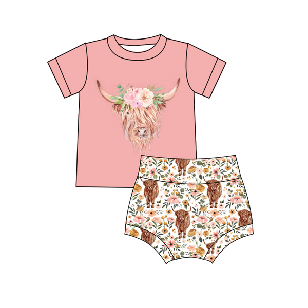 GBO0074 baby clothes cow summer bummies set-promotion 2025.7.19 $5.5