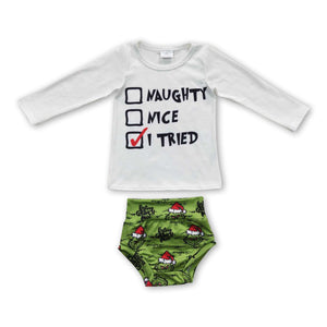 GBO0167 baby clothes christmas bummies set