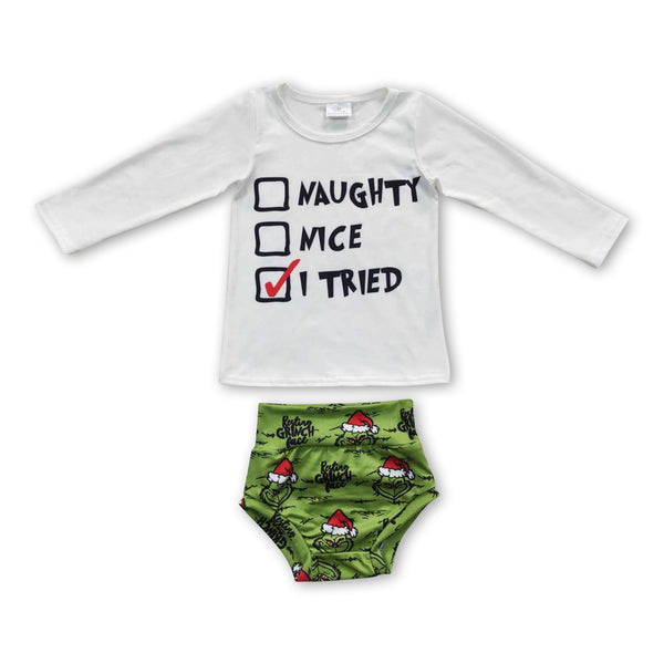 GBO0167 baby clothes christmas bummies set