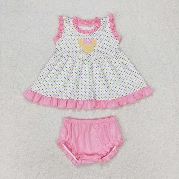GBO0314 RTS baby girl clothescartoon mouse girl summer bummies sets (print svg)