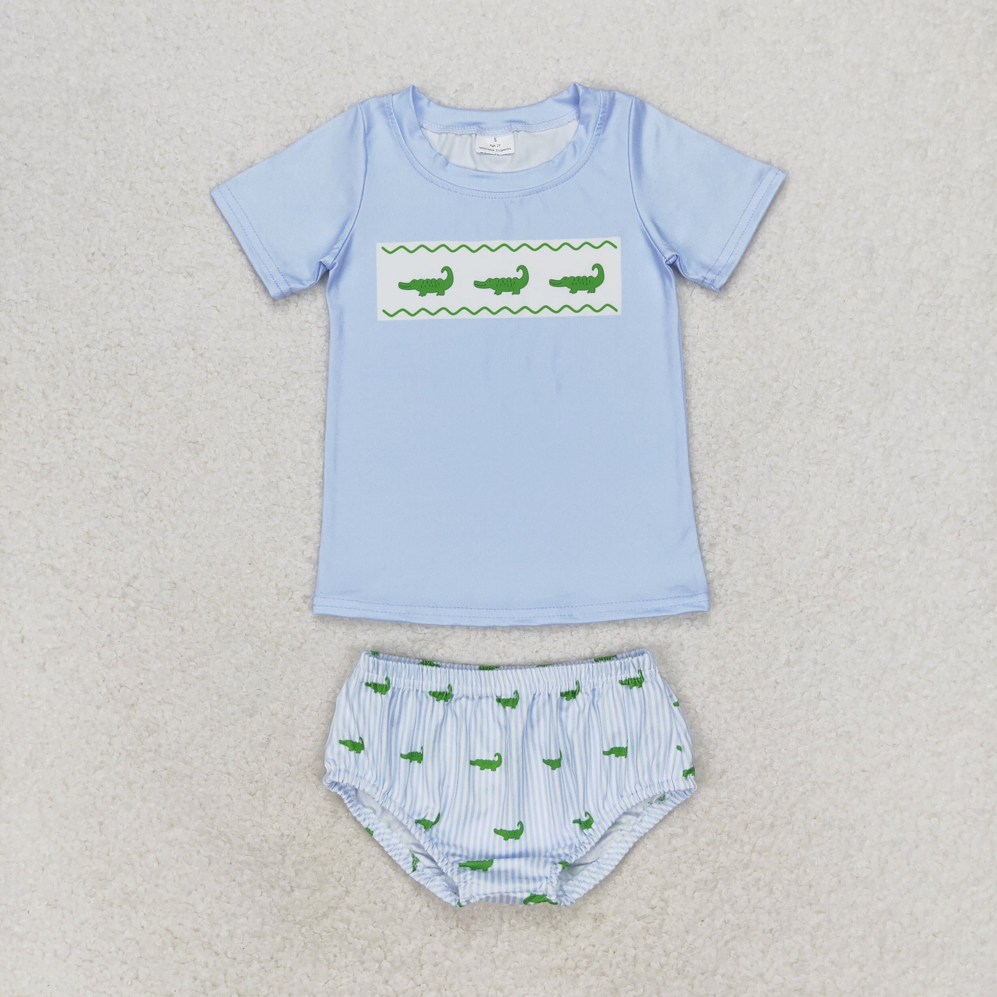 GBO0370 RTS baby boy clothes alligator boy summer bummies sets ¡ꡧprint¡ê?