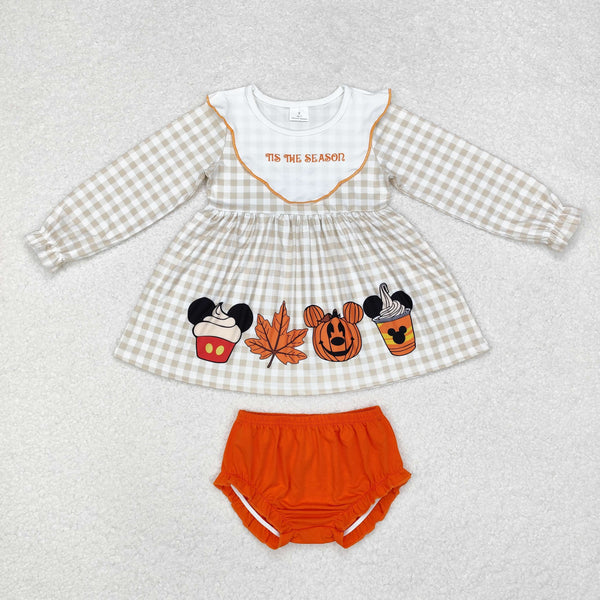 RTS Matching clothing halloween pumpkin gingham matching fall clothing-2026.9.28