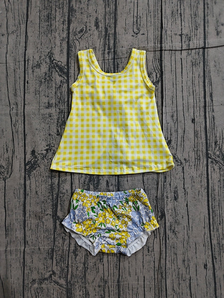 GBO0504 pre-order  toddler girl clothes flower print girl  summer bummies set-real pic 2026.3.23