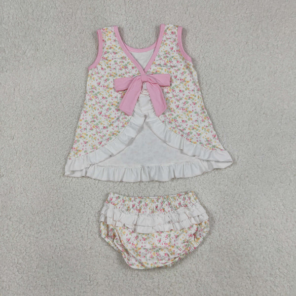 GBO0518 RTS toddler girl clothes floral girl summer bummies set summer outfit