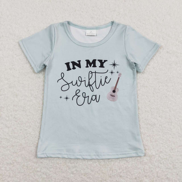 GT0433 RTS baby girl clothes guitar singer print girl summer top toddler summer clothes