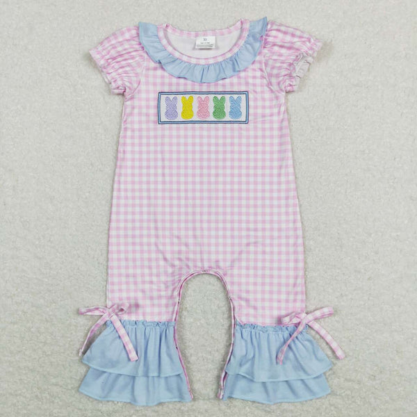 SR0689 baby girl clothes bunny rabbit girl easter romper toddler easter clothes