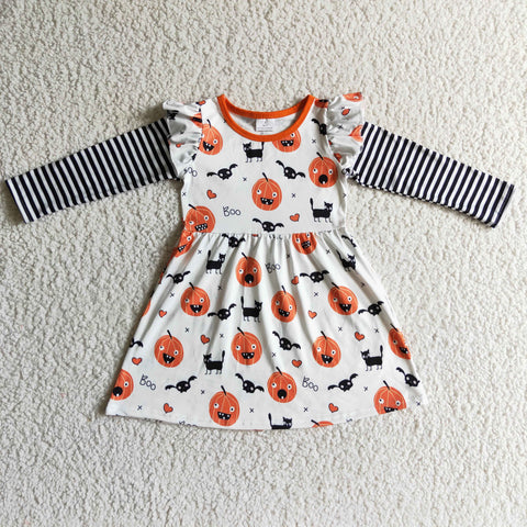 GLD0094 RTS baby girl clothes pumpkin girl halloween dress-promotion 2024.10.5 $5.5