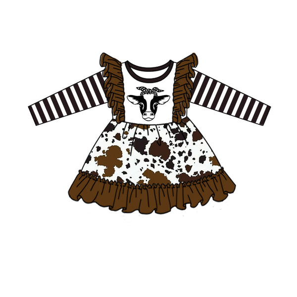 GLD0126 toddler girl clothes cow winter dress-promotion 2024.11.30 $5.5