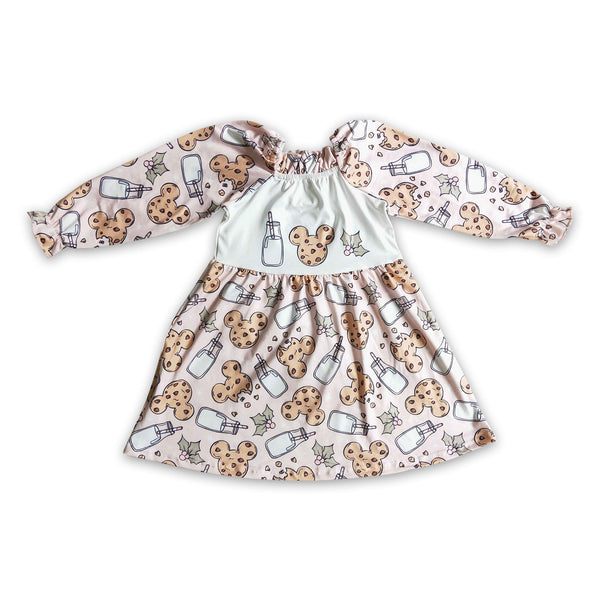 GLD0129 baby girl clothes milk christmas dress -promotion 2024.9.7 $5.5