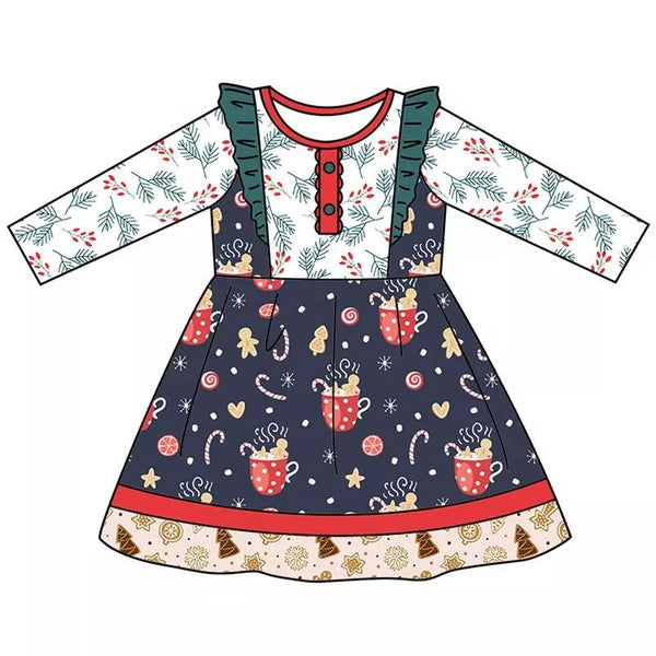 GLD0142 baby girl clothes cup christmas dress-promotion 2024.11.30 $5.5