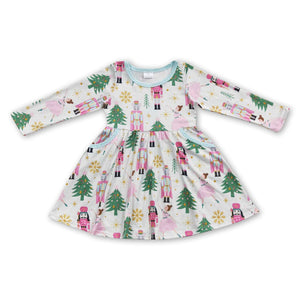 GLD0245 RTS toddler girl clothes girl christmas dress