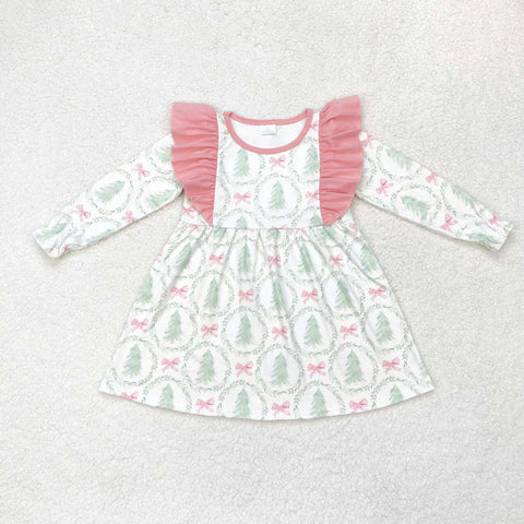 GLD0555 RTS toddler girl clothes tree girl christmas dress