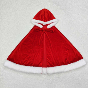 GLD0726  12-18M-14-16T RTS  toddler girl clothes girl christmas winter dress velvet cloak