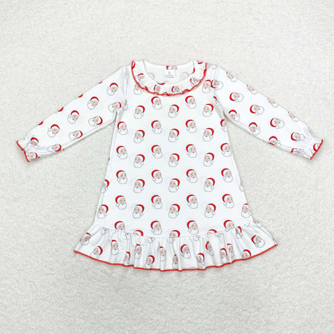 GLD0742 RTS baby girl clothes santa claus girl christmas dress