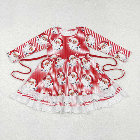 GLD0786 RTS  toddler girl clothes santa claus girl christmas winter dress