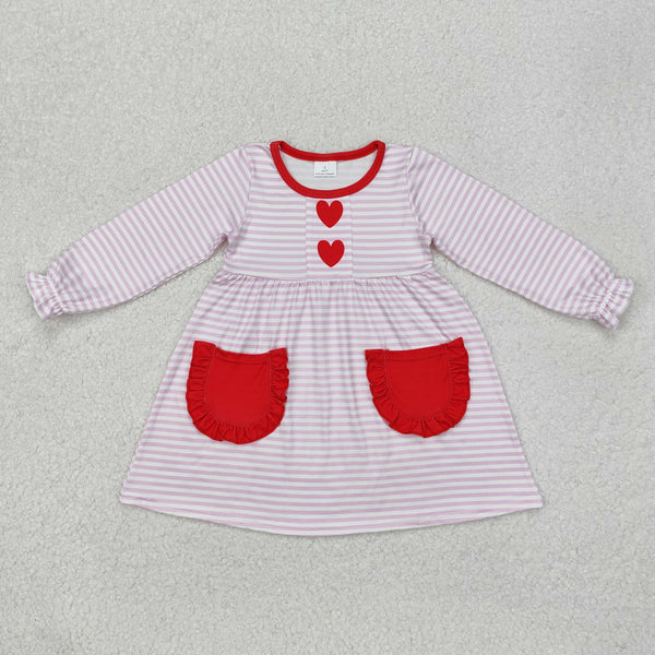 kids clothes girl matching heart print valentines day clothing
