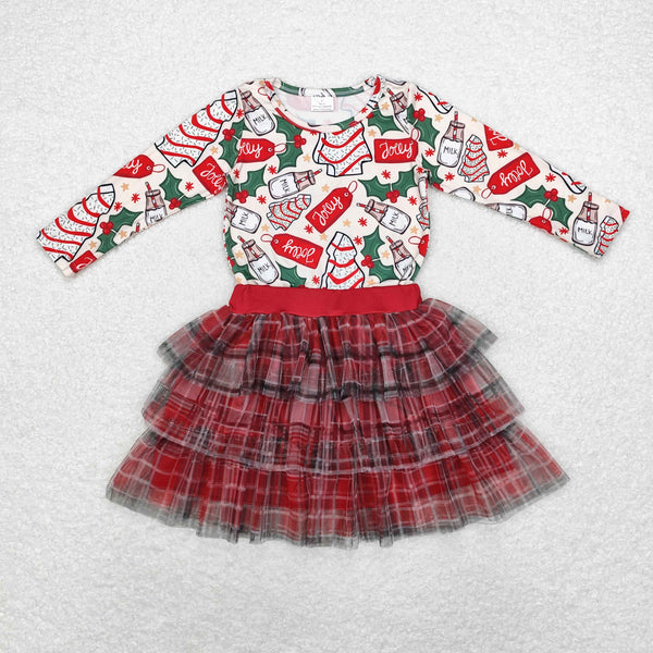 GLD0883 RTS toddler girl clothes milk cookies girl christmas outfit