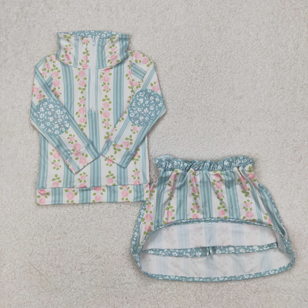 girl clothes floral skirt shorts outfit toddler girl summer shorts set