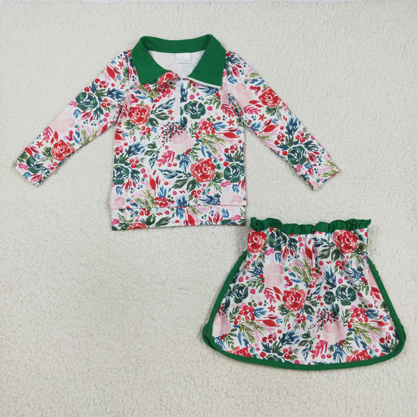 RTS kids clothes girls floral print matching clothes winter set-2025.9.5