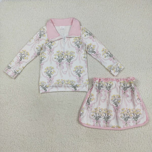 RTS kids clothes girls floral print matching clothes winter set-2025.9.5