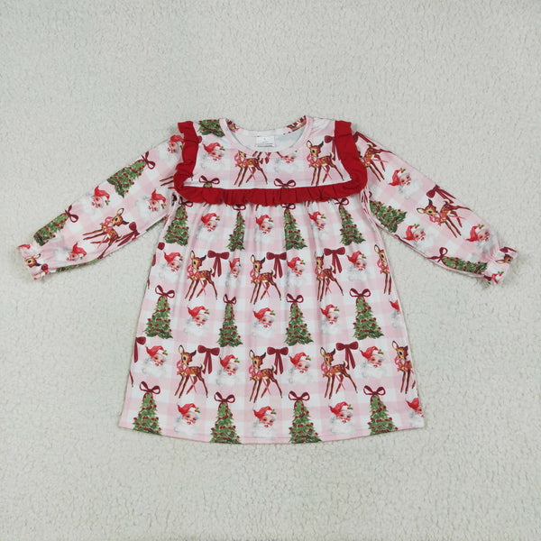 RTS kids matching clothing santa print clothing girl christmas winter clothing-2025.6.27
