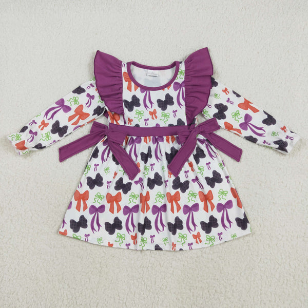 RTS kids matching clothing bows print clothing girl halloween winter clothing-2025.8.6