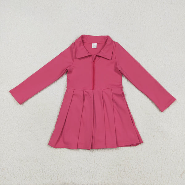 GLD1146 RTS 12-18M to 8-9T toddler clothes pink baby girl winter dress yoga clothes atheletic Dress