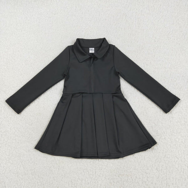GLD1150 RTS toddler clothes black baby girl winter dress yoga clothes
