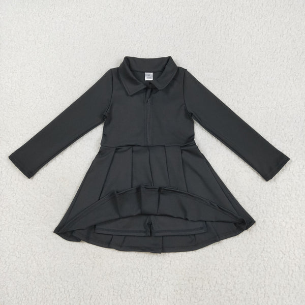 GLD1150 RTS toddler clothes black baby girl winter dress yoga clothes